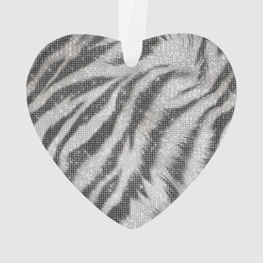 Bruin Leopard Animal Print Sparkle Ornament (achterkant)