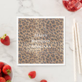 Bruin Leopard Animal Print Sparkle Servet (Insitu)