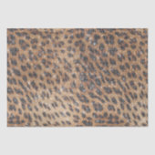 Bruin Leopard Animal Print Sparkle Tissuepapier (Voorkant)