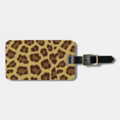Bruin Leopard Print Bagagelabel (Voorkant horizontaal)