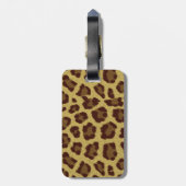 Bruin Leopard Print Bagagelabel (Achterkant verticaal)