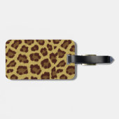 Bruin Leopard Print Bagagelabel (Achterkant horizontaal)