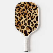 Bruin Leopard Print Elektronica Tas Pickleball Paddle (Achterkant)