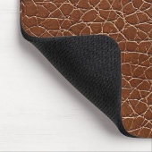 Bruin leren bureau Rustige moderne kantoor Muismat (Hoek)
