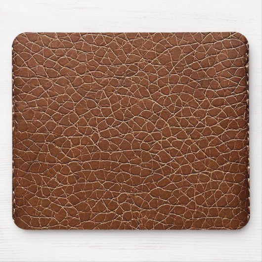 Bruin leren bureau Rustige moderne kantoor Muismat (Voorkant)
