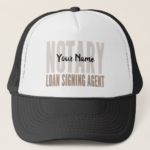Bruin lettertype van de Notarische Ondertekenaar v Trucker Pet