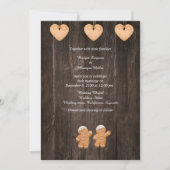 bruin lgbtq rustiek barnwood bruiloft uitnodiging (Voorkant)