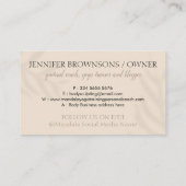 Bruin lichaampje Wellness Cosmetics Beauty Spa Visitekaartje (Achterkant)