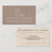 Bruin lichaampje Wellness Cosmetics Beauty Spa Visitekaartje (Voorkant / Achterkant)