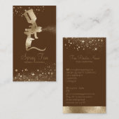Bruin Licht Tanning Spray Sparkle Goud Visitekaartje (Voorkant / Achterkant)