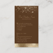 Bruin Licht Tanning Spray Sparkle Goud Visitekaartje (Achterkant)
