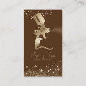 Bruin Licht Tanning Spray Sparkle Goud Visitekaartje (Voorkant)