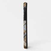 Bruin, lichtblauw en wit tartan ontwerp Case-Mate iPhone case (Achterkant/links)
