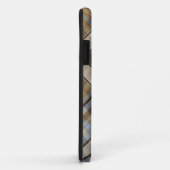 Bruin, lichtblauw en wit tartan ontwerp Case-Mate iPhone case (Achterkant/rechts)