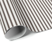Bruin/lichtgrijs gestreepd elegant inpakpapier (Rol Hoek)