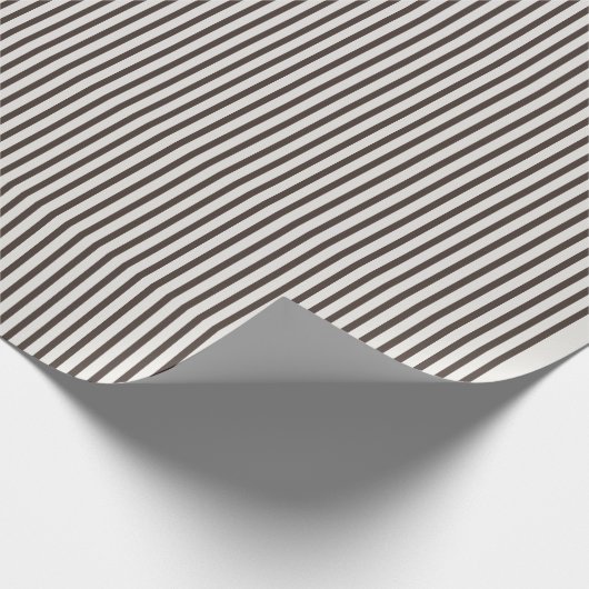 Bruin/lichtgrijs Gestreept Elegant Inpakpapier (Hoek)