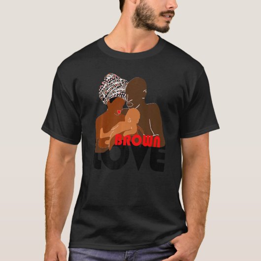 Bruin Liefde Zwart Liefde Premium T-shirt (Voorkant)