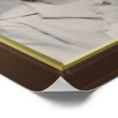 Bruin lijst met gouden grensfoto poster (Hoek)