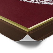 Bruin lijst met gouden grensfotopoten poster (Hoek)