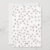 Bruin Lijst met snowflake 2 Foto Feestdagenkaart (Achterkant)