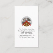 Bruin Lijst op bakstenen muurmetselwerk Visitekaartje (Achterkant)