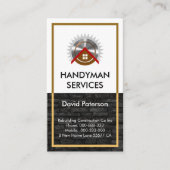 Bruin Lijst op bakstenen muurmetselwerk Visitekaartje (Voorkant)