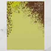 Bruin & Limoen bladeren Letterkop Briefhoofd Ontwerp (Voorkant)