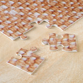 Bruin Linnen Canvas Textuur Achtergrond Legpuzzel (Zijkant)