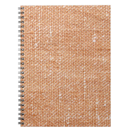 Bruin Linnen Canvas Textuur Achtergrond Notitieboek (Voorkant)