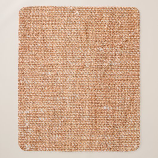 Bruin Linnen Canvas Textuur Achtergrond Sherpa Deken (Voorkant)