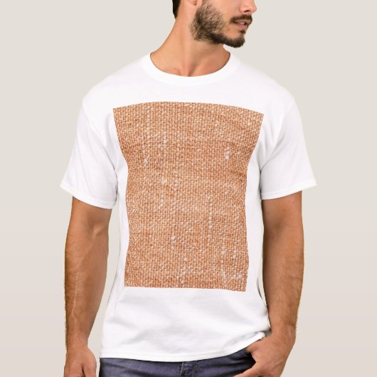 Bruin Linnen Canvas Textuur Achtergrond T-shirt (Voorkant)