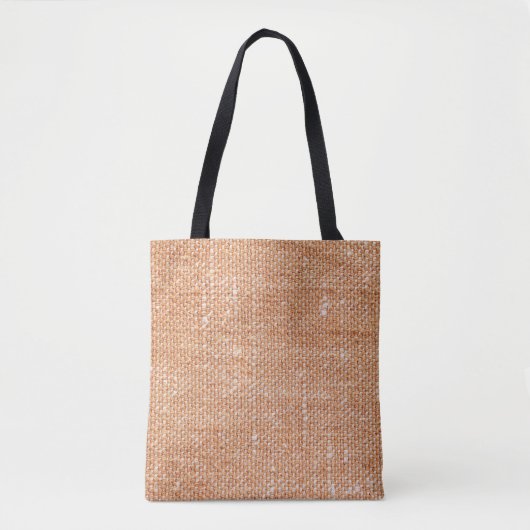 Bruin Linnen Canvas Textuur Achtergrond Tote Bag (Voorkant)