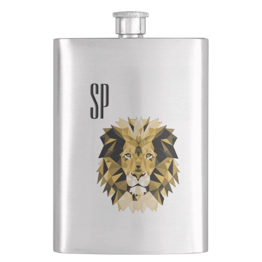 Bruin Lion Monogram Heupfles (Voorkant)