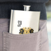 Bruin Lion Monogram Heupfles (Voorbeeld)