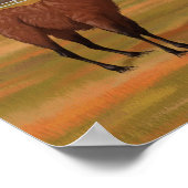 Bruin Llama in het najaar van het Boerderij Poster (Hoek)