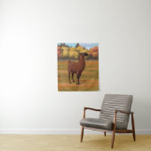 Bruin Llama in het najaar van het Boerderij Wandkleed (In situ)