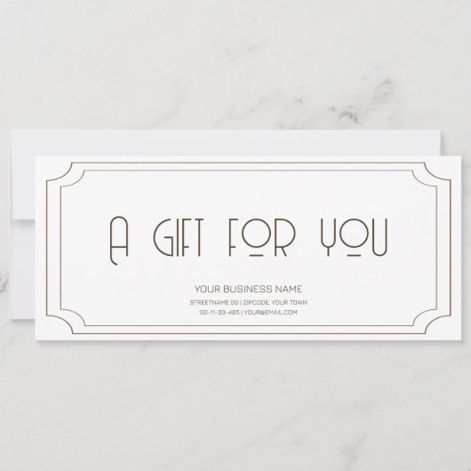  bruin logo Business Cadeaubon (Voorkant)