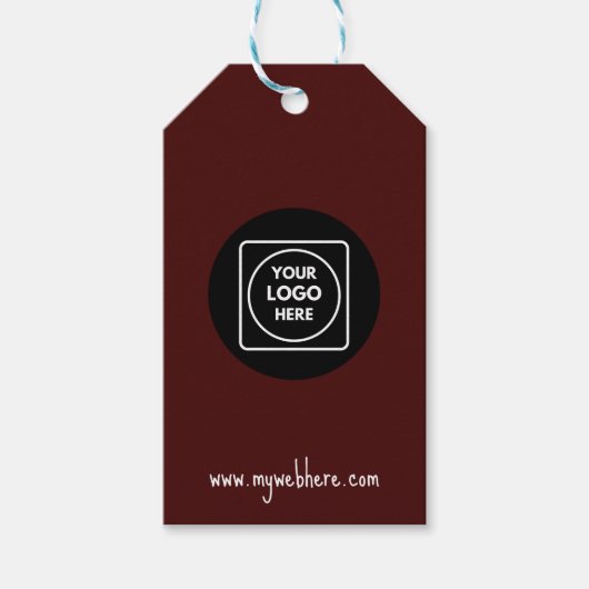 Bruin Logo Product Beschrijving Gift Label prijs  Cadeaulabel (Voorkant)