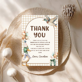 Bruin Lucky Duck Ballon Verjaardag Dankjewel Kaart