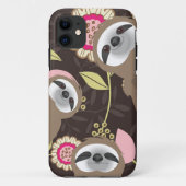 Bruin luiaard Familie gluren door Oerwoud Case-Mate iPhone Case (Achterkant)