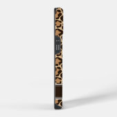 Bruin Luipaard Print Monogram iPhone Hoesje (Rechterkant)
