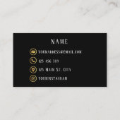 Bruin luxe Visitekaartje (Achterkant)