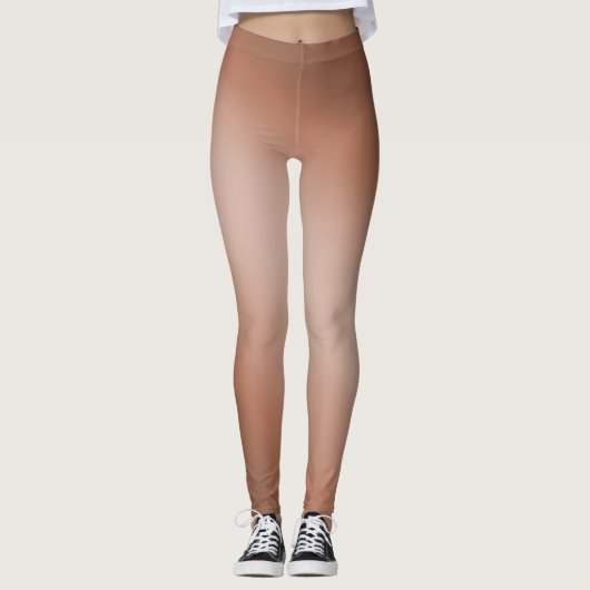 Bruin maanlicht ombre-effect leggings (Voorkant)