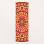 Bruin Mandala Gecentreerd Aards Boho Design Evenwi Yogamat (Voorkant)