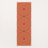Bruin Mandala Gecentreerd Aards Boho Design Evenwi Yogamat (Achterkant)