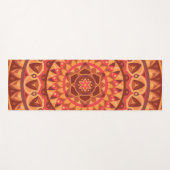 Bruin Mandala Gecentreerd Aards Boho Design Evenwi Yogamat (Voorkant (horizontaal))