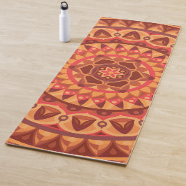 Bruin Mandala Gecentreerd Aards Boho Design Evenwi Yogamat