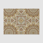 Bruin Mandala Patroon Tissuepapier (Voorkant)