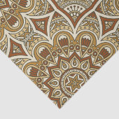 Bruin Mandala Patroon Tissuepapier (Detail)
