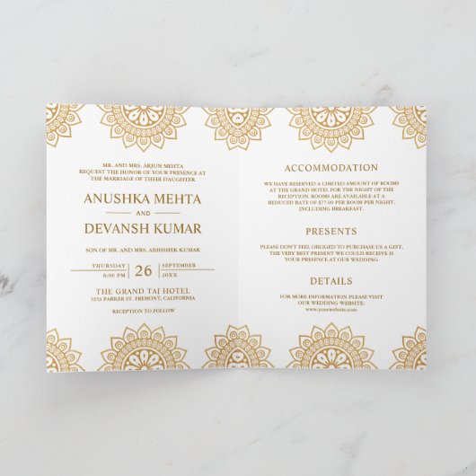 Bruin Mandala Traditionele Etnische Woede (Binnen)